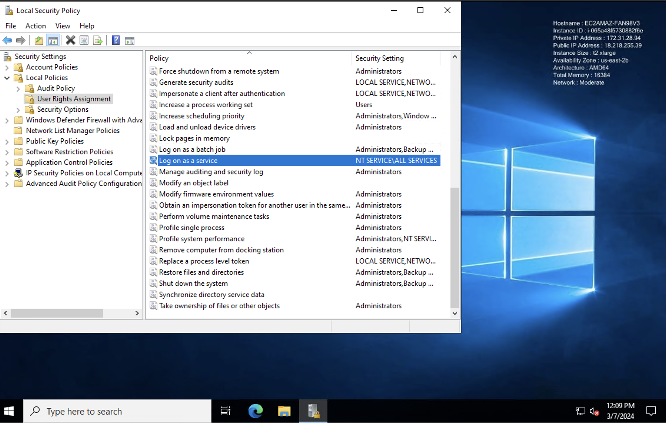 Local Security Policy